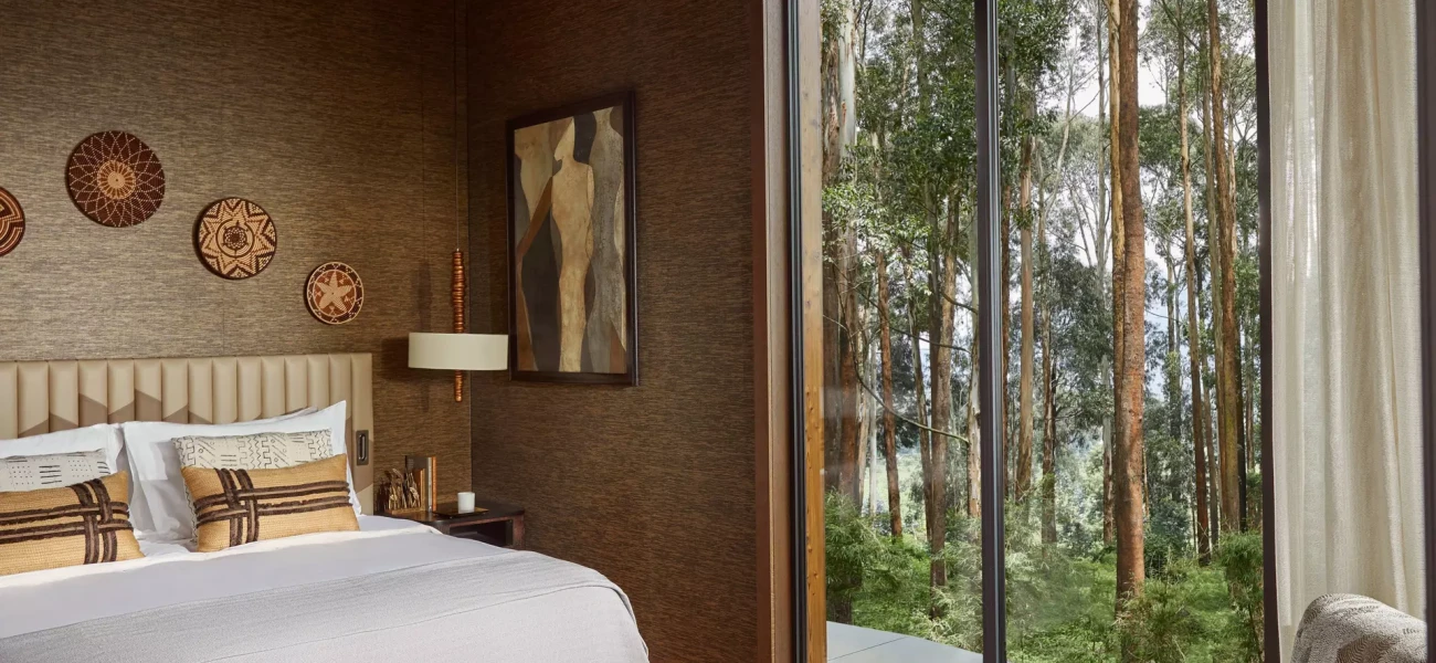 One&Only Gorilla’s Nest luxury resort near Volcanoes National Park in Rwanda